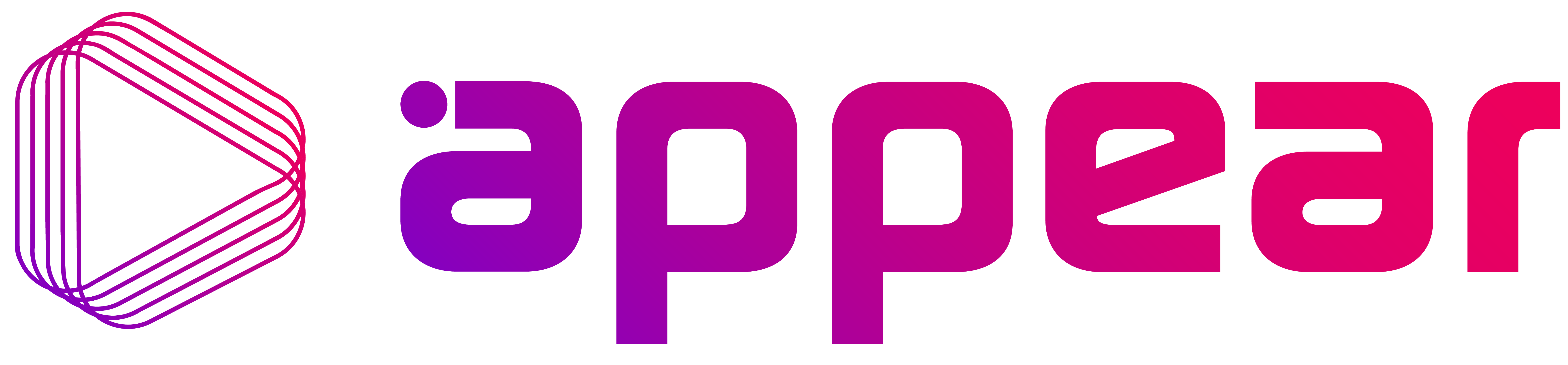 Appear logo gradient play horizontal