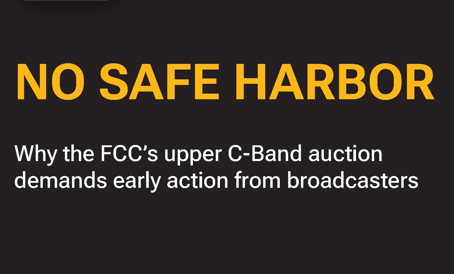 No safe harbour front page - resources section